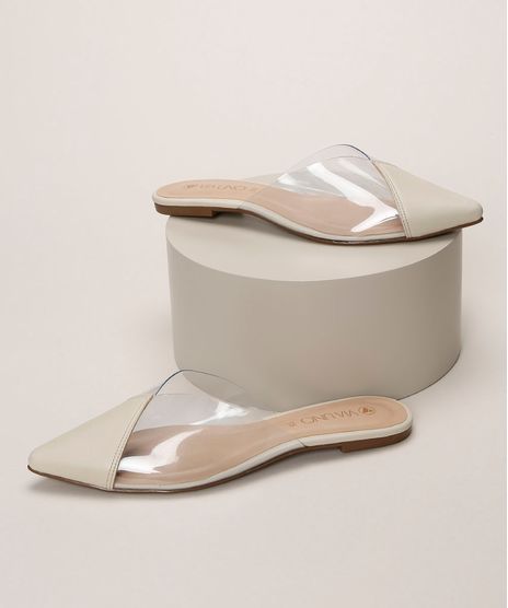 Mule-Feminino-Bico-Fico-com-Recorte-em-Vinil-Bege-Claro-9962868-Bege_Claro_1