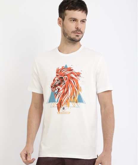 Camiseta-Masculina-Leao-Manga-Curta-Gola-Careca-Branca-9967857-Branco_1