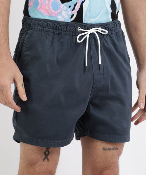 Bermuda-de-Sarja-Masculina-Relaxed-com-Elastico-Azul-Marinho-9961869-Azul_Marinho_1