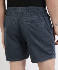 Bermuda-de-Sarja-Masculina-Relaxed-com-Elastico-Azul-Marinho-9961869-Azul_Marinho_2