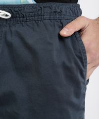 Bermuda-de-Sarja-Masculina-Relaxed-com-Elastico-Azul-Marinho-9961869-Azul_Marinho_4