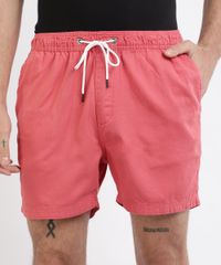 Bermuda-de-Sarja-Masculina-Relaxed-com-Elastico-Laranja-9961869-Laranja_1