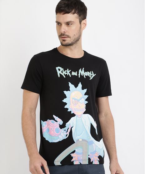 Camiseta-Masculina-Rick-And-Morty-Manga-Curta-Gola-Careca-Preta-9963202-Preto_1