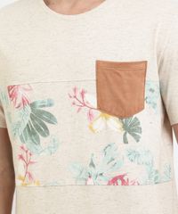 Camiseta-Masculina-Flores-com-Bolso-em-Suede-Manga-Curta-Gola-Careca-Branca-9960549-Branco_2