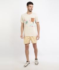 Camiseta-Masculina-Flores-com-Bolso-em-Suede-Manga-Curta-Gola-Careca-Branca-9960549-Branco_3