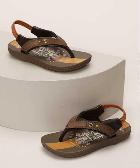 Chinelo-Infantil-Cartago-Estampado-de-Moto-com-Elastico-Tira-em-Suede-Marrom-9963892-Marrom_1