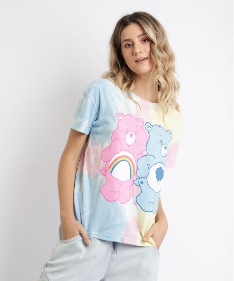 Blusa-Feminina-Ursinhos-Carinhosos-Estampada-Tie-Dye-Manga-Curta-Multicor-9953064-Multicor_1