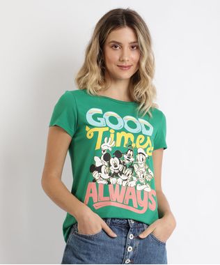 Blusa-Feminina-Turma-do-Mickey-Manga-Curta-Verde-9960525-Verde_1