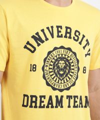 Camiseta-Masculina--University-Dream-Team--Manga-Curta-Gola-Careca-Amarela-9960829-Amarelo_4