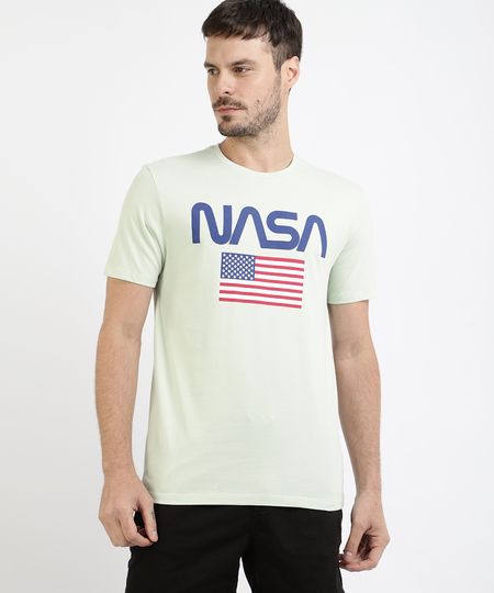 Camiseta-Masculina--NASA--Manga-Curta-Gola-Careca-Verde-9961412-Verde_1