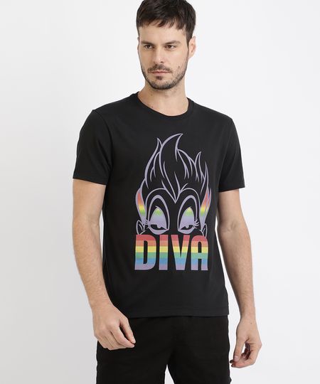 Camiseta-Masculina-Vila-Ursula-Diva-de-Pequena-Sereia-Pride-Manga-Curta-Gola-Careca-Preta-9963746-Preto_1 Camiseta-Masculina-Vila-Ursula-Diva-de-Pequena-Sereia-Pride-Manga-Curta-Gola-Careca-Preta-9963746-Preto_1