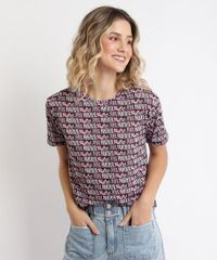 Blusa-Feminina-Pantera-Cor-de-Rosa-Estampada-Manga-Curta-Preta-9964118-Preto_1