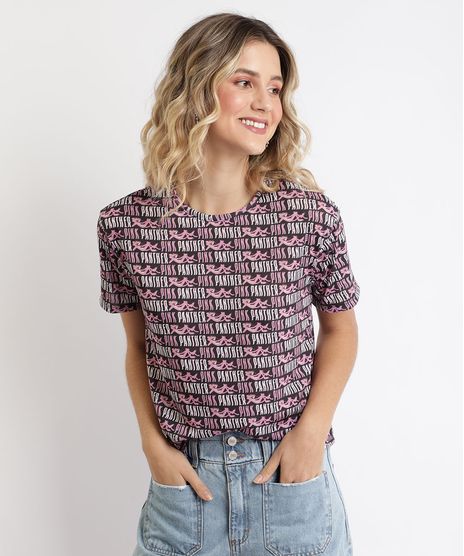 Blusa-Feminina-Pantera-Cor-de-Rosa-Estampada-Manga-Curta-Preta-9964118-Preto_1