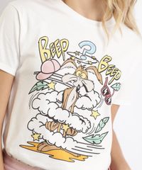 Blusa-Feminina-Looney-Tunes-Manga-Curta-Off-White-9964590-Off_White_2