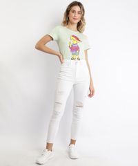 Blusa-Feminina-Lisa-Simpson-Manga-Curta-Decote-Redondo-Verde-Claro-1-9939908-Verde_Claro_1_3