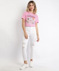 Blusa-Feminina-Looney-Tunes-Manga-Curta-Rosa-Claro-9964585-Rosa_Claro_3