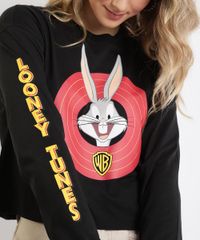 Blusa-de-Moletom-Feminino-Cropped-Looney-Tunes-Preta-9964596-Preto_2