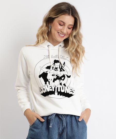 Blusao-de-Moletom-Feminino-Looney-Tunes-com-Capuz-Off-White-9964598-Off_White_1 Blusao-de-Moletom-Feminino-Looney-Tunes-com-Capuz-Off-White-9964598-Off_White_1