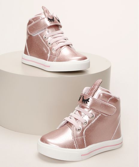 Tenis-Infantil-Cano-Curto-Unicornio-em-Verniz-com-Glitter-Rosa-Claro-9915380-Rosa_Claro_1
