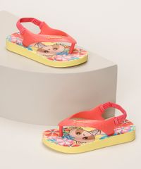 Chinelo-Infantil-Ipanema-Estampado-Floral-Ursinha-com-Elastico-Coral-9963770-Coral_1