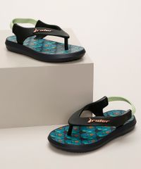 Chinelo-Infantil-Rider-R1-Estampado-de-Bichinhos-com-Elastico-Preto-9965000-Preto_1