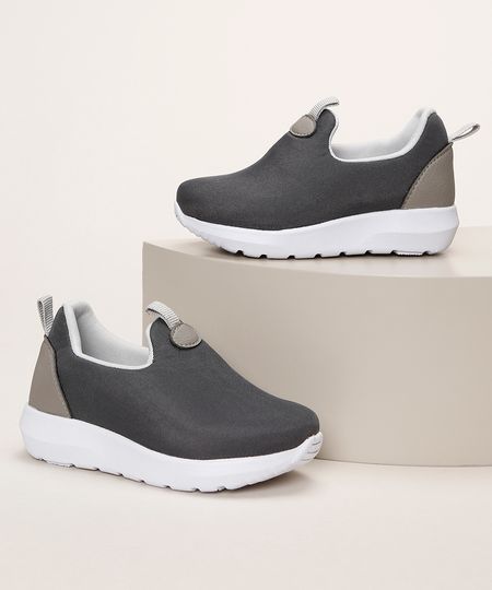 Tenis-Infantil-Knit-com-Recorte-Chumbo-9967221-Chumbo_1 Tenis-Infantil-Knit-com-Recorte-Chumbo-9967221-Chumbo_1