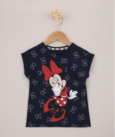 Blusa-Infantil-Minnie-Estampada-de-Lacos-Manga-Curta-Azul-Marinho-9953535-Azul_Marinho_1