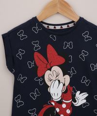 Blusa-Infantil-Minnie-Estampada-de-Lacos-Manga-Curta-Azul-Marinho-9953535-Azul_Marinho_4