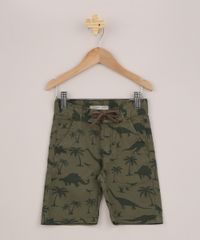 Bermuda-Infantil-de-Sarja-Estampada-de-Dinossauros-Verde-9953661-Verde_1