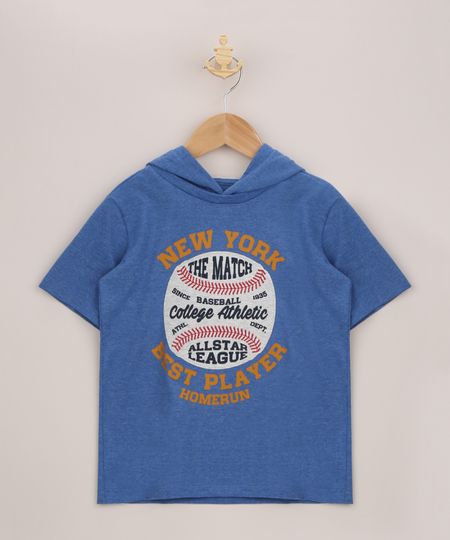 Camiseta-Infantil--New-York-Best-Player--com-Capuz-Manga-Curta-Azul-9955385-Azul_1