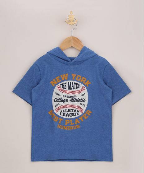 Camiseta-Infantil--New-York-Best-Player--com-Capuz-Manga-Curta-Azul-9955385-Azul_1
