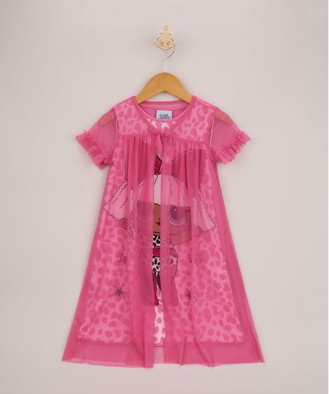 Camisola-Infantil-Lol-Surprise-com-Tule-Manga-Curta-Rosa-9955467-Rosa_1