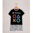 Pijama-Infantil-Playstation-Manga-Curta-Preto-9956714-Preto_1