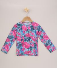 Blusa-de-Praia-Infantil-Estampada-Floral-Manga-Longa-Azul-9957694-Azul_1