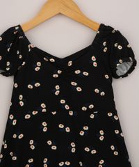 Vestido-Infantil-Midi-Estampado-Floral-Manga-Curta-Decote-Princesa-Preto-9962684-Preto_3