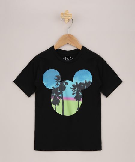 Camiseta-Infantil-Mickey--Summer--Manga-Curta-Preta-9963128-Preto_1