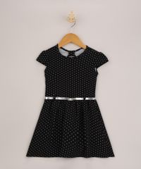 Vestido-Infantil-Estampado-Poa-com-Cinto-Preto-9963722-Preto_1