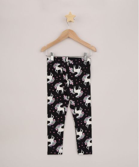 Calca-Legging-Infantil-Estampada-de-Unicornios-Preta-9953610-Preto_1