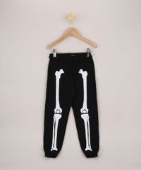 Calca-de-Moletom-Infantil-Esqueleto-com-Cordao-Preta-9955563-Preto_1