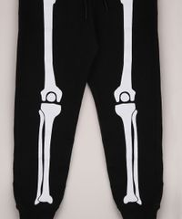 Calca-de-Moletom-Infantil-Esqueleto-com-Cordao-Preta-9955563-Preto_3