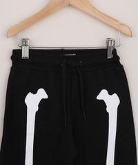 Calca-de-Moletom-Infantil-Esqueleto-com-Cordao-Preta-9955563-Preto_4