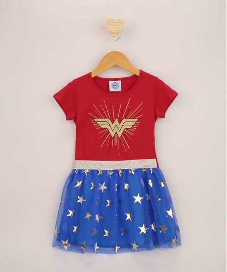 Vestido-Infantil-Mulher-Maravilha-com-Tule-e-Capa-Removivel-Manga-Curta-Vermelho-9956661-Vermelho_1