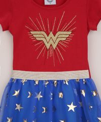 Vestido-Infantil-Mulher-Maravilha-com-Tule-e-Capa-Removivel-Manga-Curta-Vermelho-9956661-Vermelho_5