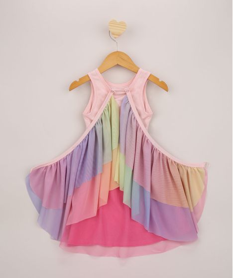 vestido unicornio com tule