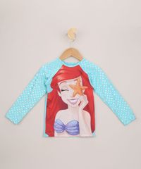 Blusa-de-Praia-Infantil-Ariel-com-Brilho-e-Protecao-UV50--Verde-Claro-9957683-Verde_Claro_1