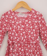 Vestido-Infantil-Midi-Estampado-Floral-com-Faixa-para-Amarrar-Rosa-9962681-Rosa_3