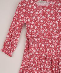 Vestido-Infantil-Midi-Estampado-Floral-com-Faixa-para-Amarrar-Rosa-9962681-Rosa_4