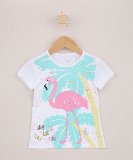 Blusa-Infantil-Flamingo-com-Glitter-Manga-Curta-Off-White-9963918-Off_White_1