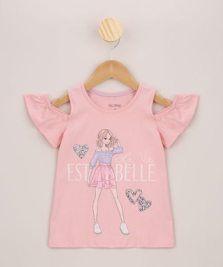 Blusa-Infantil--La-Vie-Est-Belle--Open-Shoulder-com-Glitter-Manga-Curta-Rosa-9955408-Rosa_1 Blusa-Infantil--La-Vie-Est-Belle--Open-Shoulder-com-Glitter-Manga-Curta-Rosa-9955408-Rosa_1