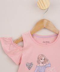 Blusa-Infantil--La-Vie-Est-Belle--Open-Shoulder-com-Glitter-Manga-Curta-Rosa-9955408-Rosa_4